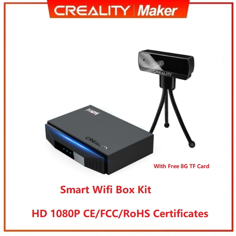 CREALITY 3D Printer Smart WIFI Box Kit 2.0 Free 8G TF Card CRCC-S7 HD 1080P Web Camera APP Remote Control Real-time Monitoring