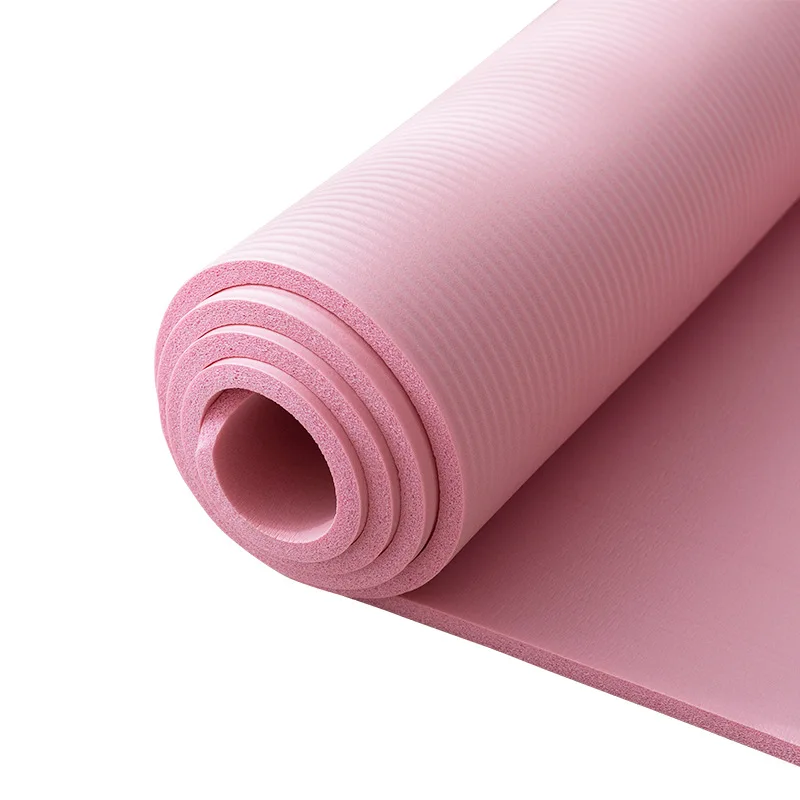 Fitness NBR Yoga Mat Horizontal Eidth 183*61*1CM Multifunctional Solid Color Exercise Mat Super Rebound Soft Non-slip Yoga Mat