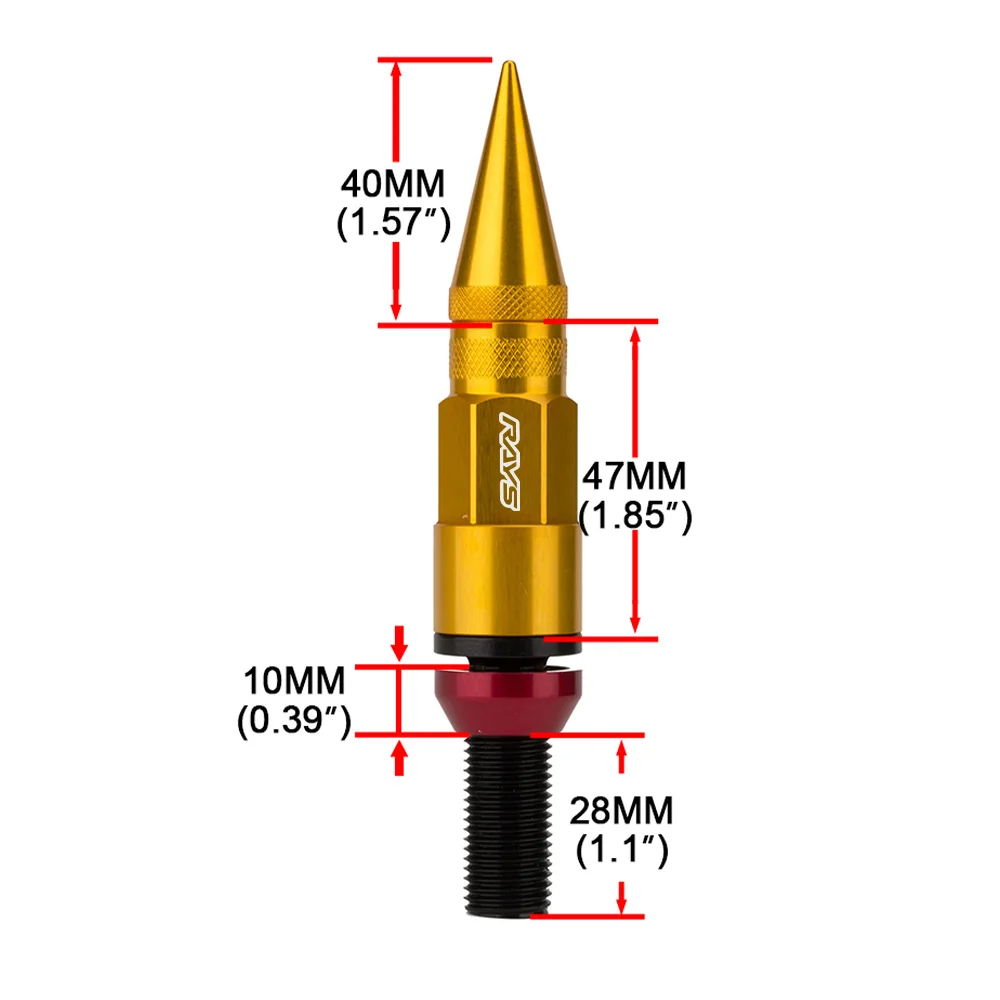 Hub Lock Bolts 6061 Aluminum Cover Type Cone Wheel Lug Nut Bolt For German Car Wheel Nuts With Pointed