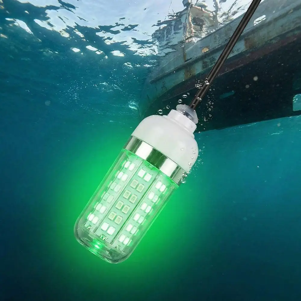 USB-betriebene grüne Angellichtlampe 5V 1A Unterwasser-LED IP68 Wasserdichte Nachtfischlampe für Tintenfisch, Tachiuo, Makrele, Boot, Schiff – Detail 5