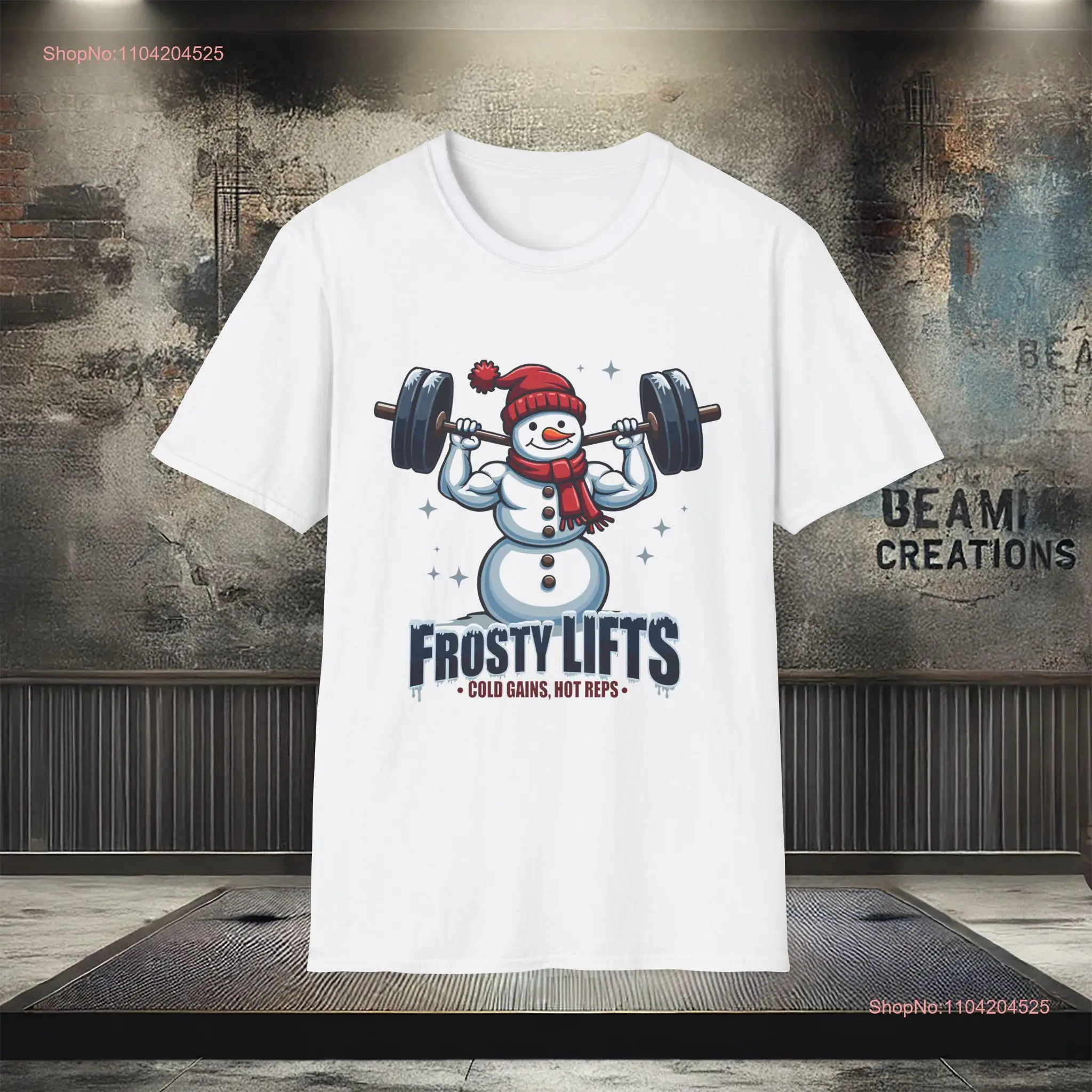 Frosty Lifts Christmas Gym T Shirt Funny Snowman Fitness Winter Workout for Lovers long or short sleeves