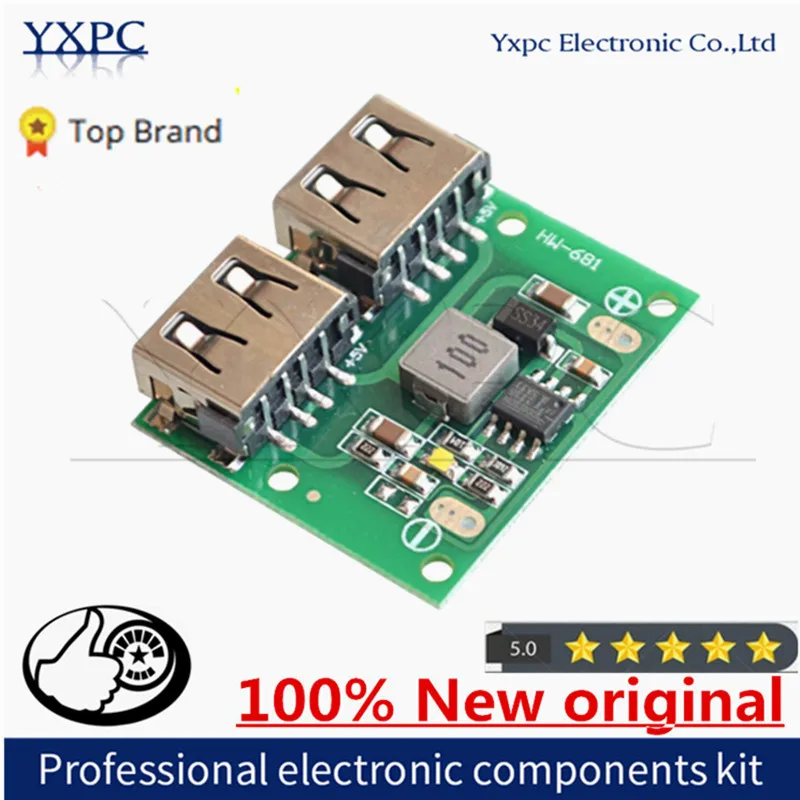 9V 12V 24V to 5V DC-DC Step Down Charger Power Module 2 Double Dual USB Output Buck Voltage 3A Car Charge Charging Regulator