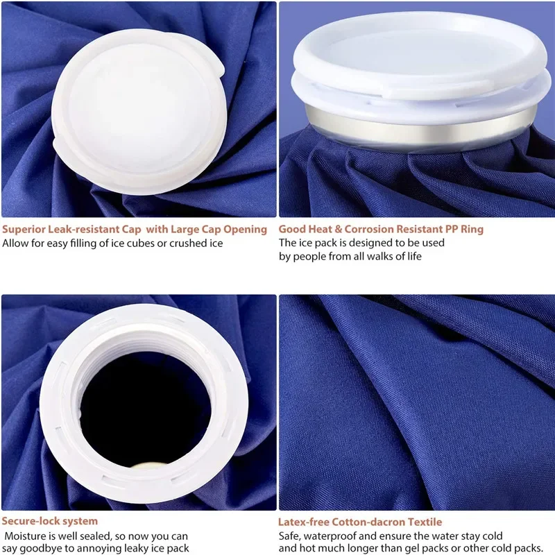 Professioneller Eisbeutel-Verband mit wiederverwendbarem Eisbeutel-Pack für Arm, Wade, Knie, Knöchel, Schulter, Hals, verstauchte heiße und kalte Kompresse – Detail 2