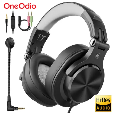 Oneodio A71D Computer Gaming Headset With Detachable Microphone Wired Over Ear Call Center Headphones For PC Skype Office Gamer