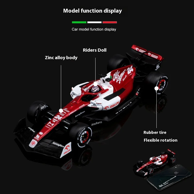 Alfa Romeo C42 is 1:43 higher than the United States. Formula racing model of zinc alloy racing car with dust cover