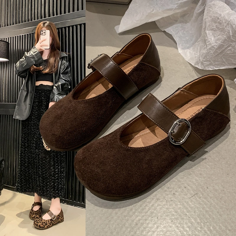 

Женская весенне-осенняя модная новая повседневная обувь на низком каблуке 2024, удобная обувь с пряжкой для ходьбы, дизайн Женская Обувь