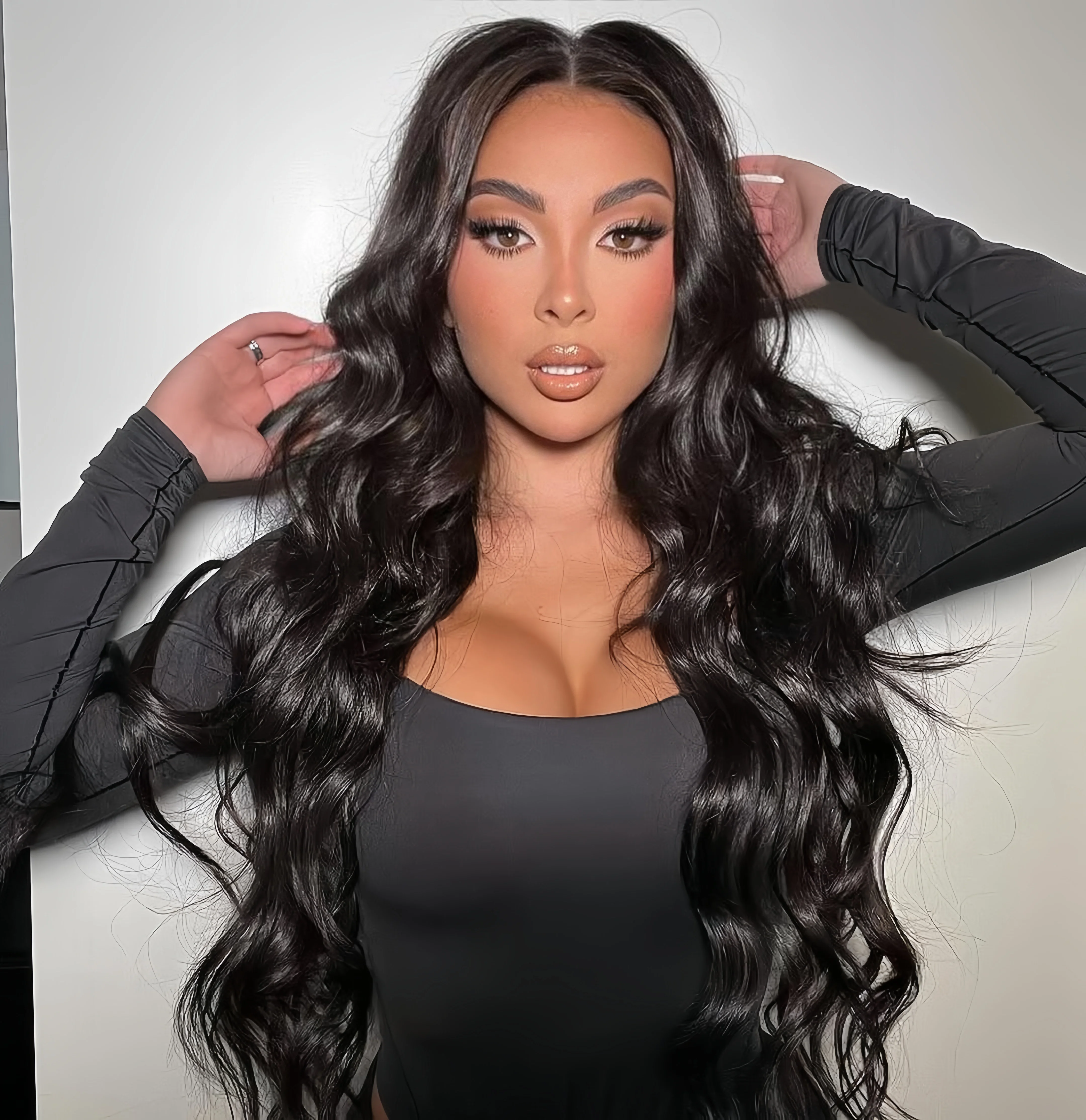 5×5 Body Wave Pre Geplukt Lijmloze Kant Frontale Menselijk Haar Pruiken Transparant 220 Dichtheid Natuurlijke Kleur Kant voor Pruik Voor Vrouwen 1B