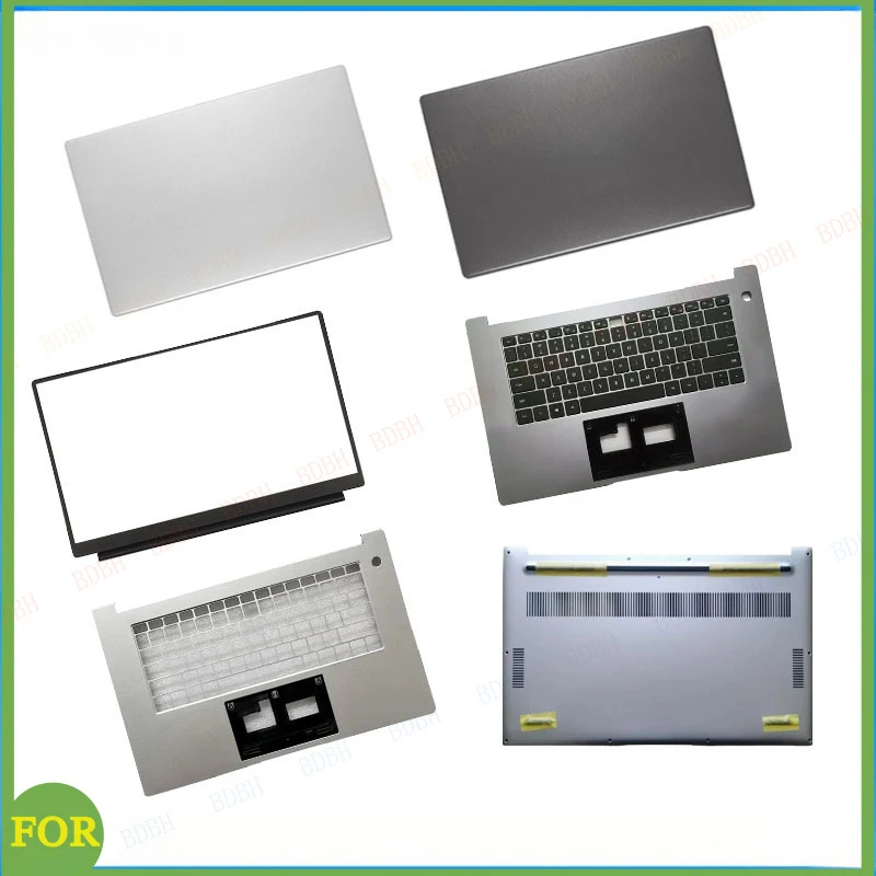 

Для Matebook D15 Boh-WAQ9L Boh-WAQ9HNL BoD-WFH9 BBZ BOB BOHL: Новая задняя крышка ЖК-дисплея, передняя рамка, подставка для рук, нижний корпус, петли