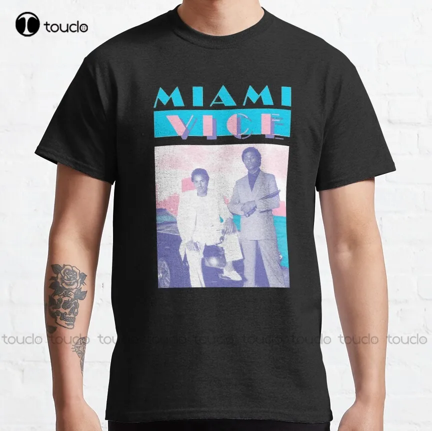 Miami Vice Classic T-Shirt Baseball Shirts Custom Aldult Teen Unisex Digital Printing Tee Shirts Xs-5Xl Breathable Cotton Unisex