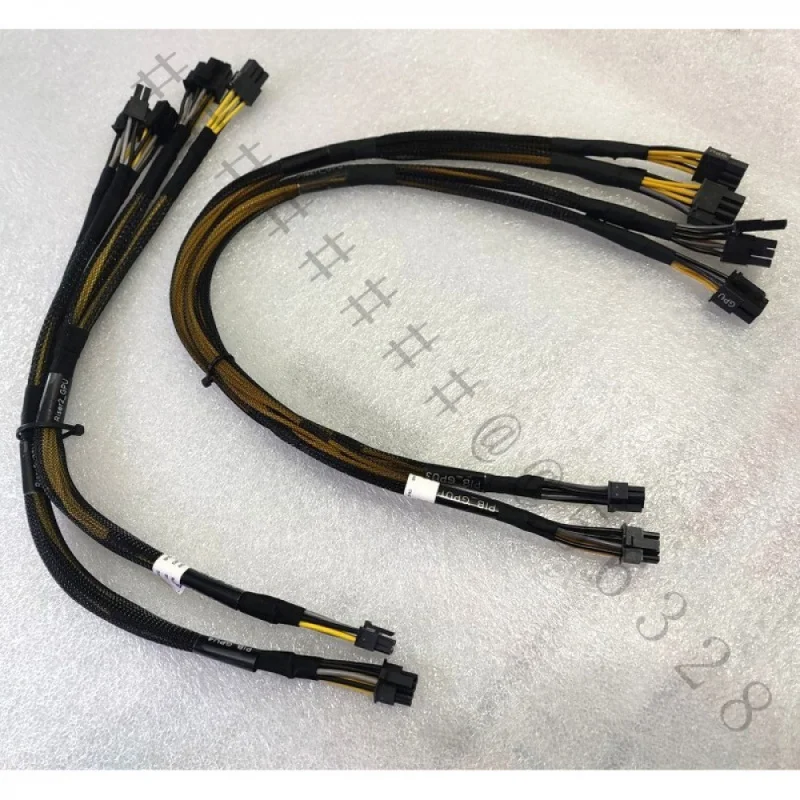 CA+New C4V6G + DMPC0 GPU Power Cable Set For PowerEdge R940XA Riser 1 & Riser 2 Dual Graphics Card Internal Power Supply Wire Sp