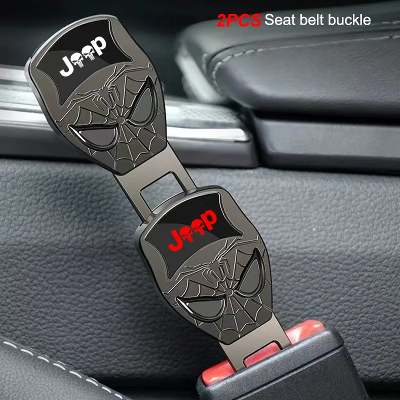 

2PCS Car Seat Belt Clip Extension Plug Car Safety Seat Lock Buckle For Jeep Compass Renegade Wrangler Patriot Grand Cherokee