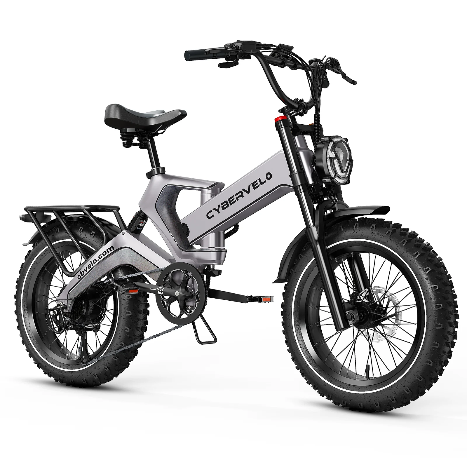 Cybervelo 3000W Peak EK6 Max 20" Fat Tire E-Bike 48V 40AH Waterproof Battery 30+MPH 150 Miles Ultra Long Range Off Road Commuter High Speed Ebike image 1