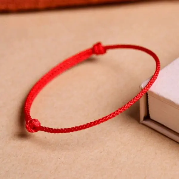 Mode Einfache Glück Knoten Rot Seil Armbänder für Frauen Männer Handgemachte String Einstellbare Armband Freundschaft Amulett Schmuck Geschenk