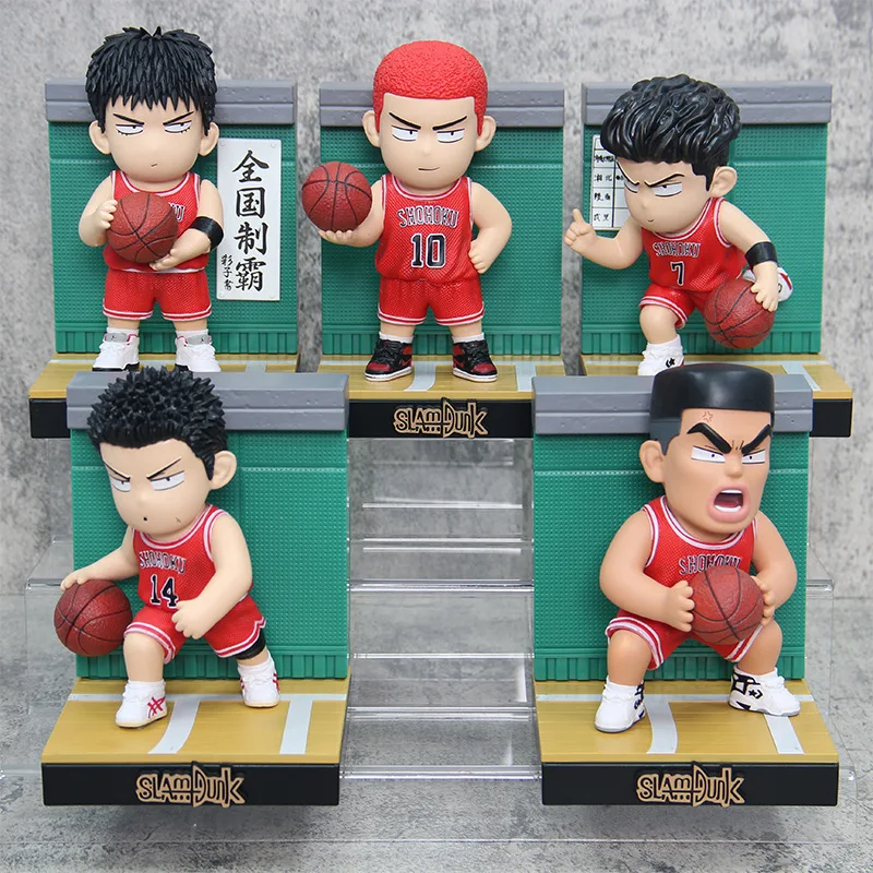 Gymnasium Slam Dunk Master Hand Q Version Of Hunan Five Tigers Hanamichi Sakuragi Rukawa Kaede Cartoon Blind Box Decoration Gift