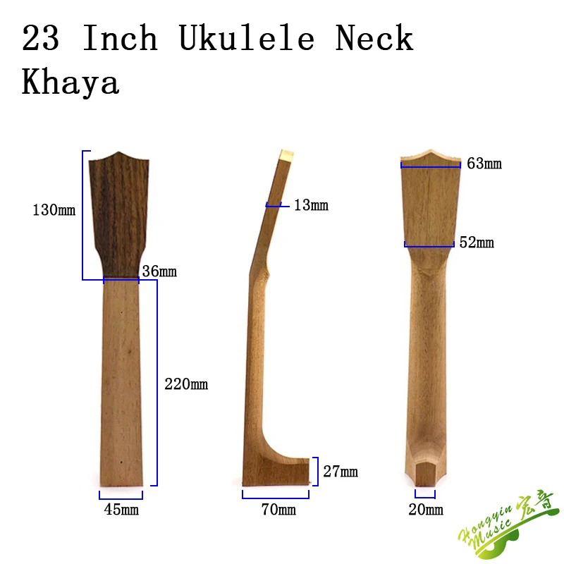 23inch 26inch Ukulele Neck Neck Rosewood Head Plate  380mm 430mm Chord Length Semi-manufactures Guitar Accessories