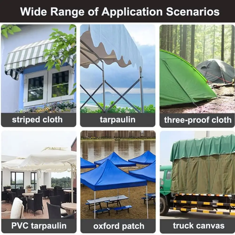 Waterproof Tarpaulin Repair Tape Strong Adhesion Tear Resistance Rainproof Cloth Tape Green Blue Tent Tarp Repair Patch