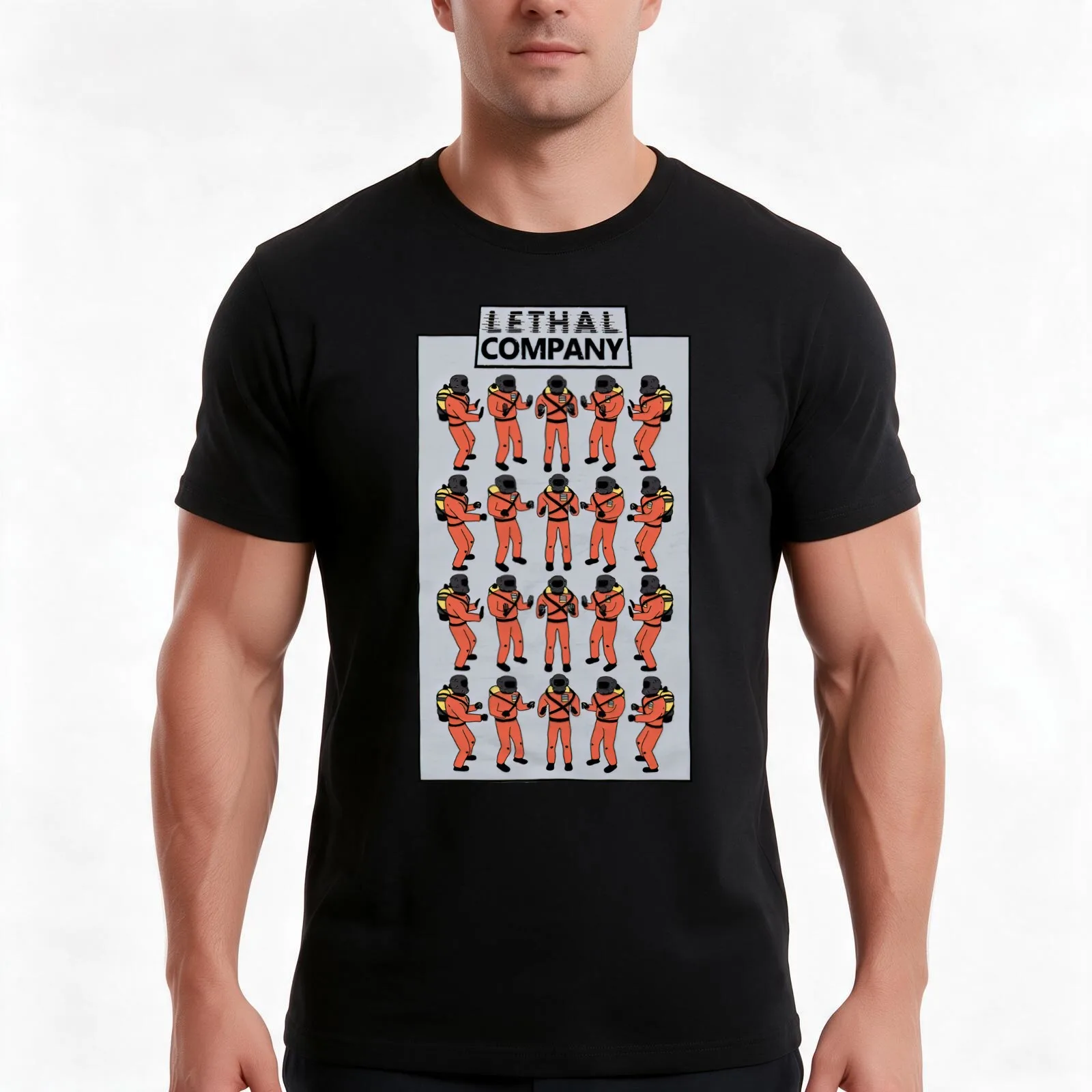 Lethal Company Great Asset Dance T-Shirt, Summer Casual Cotton Tee, Oversized Streetwear Tops, Vintage Graphic Print