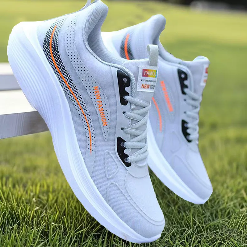 

Men Sports Running Jogging Shoes Casual Sneakers for Men Outdoor Breathable Mesh Light Shock-absorption Black Tennis Men