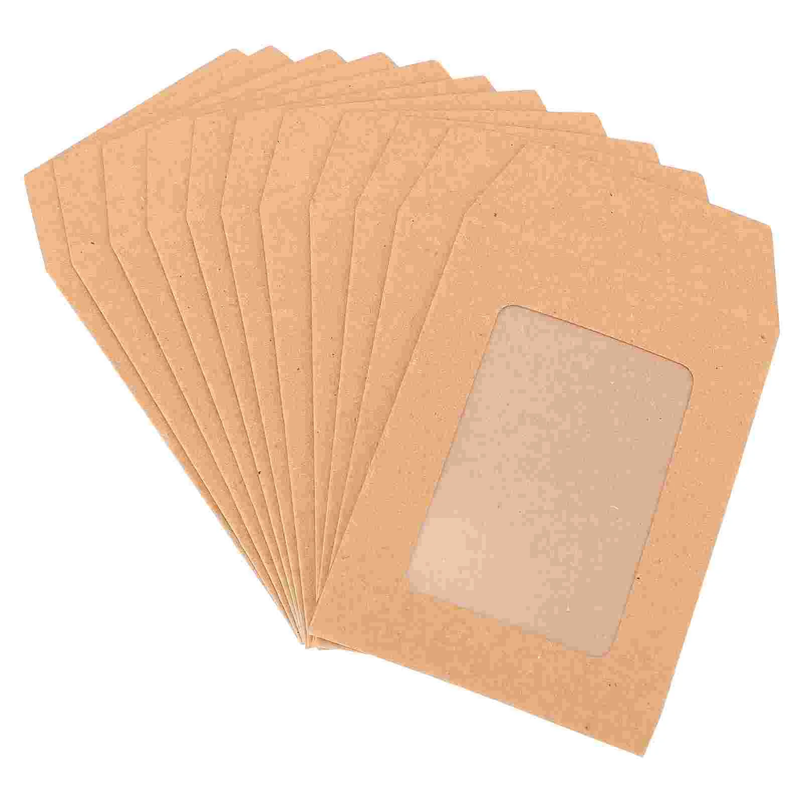 

25 Pcs Transparent Kraft Paper Envelopes Bag Clasp Document Folder for Bank Stamp