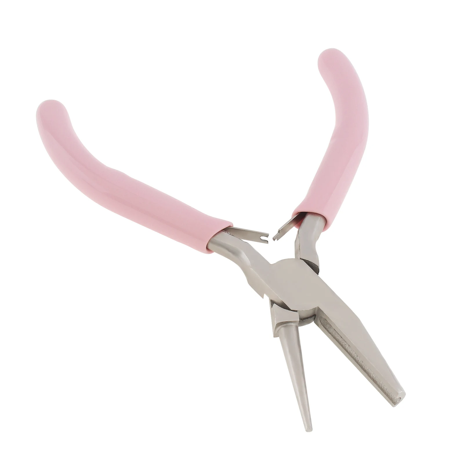 1pc 5 Inch Pink Mini Concave and Round Nose Pliers for Jewelry Making / DIY Hobby Projects, Round Concave Wire Wrap Pliers