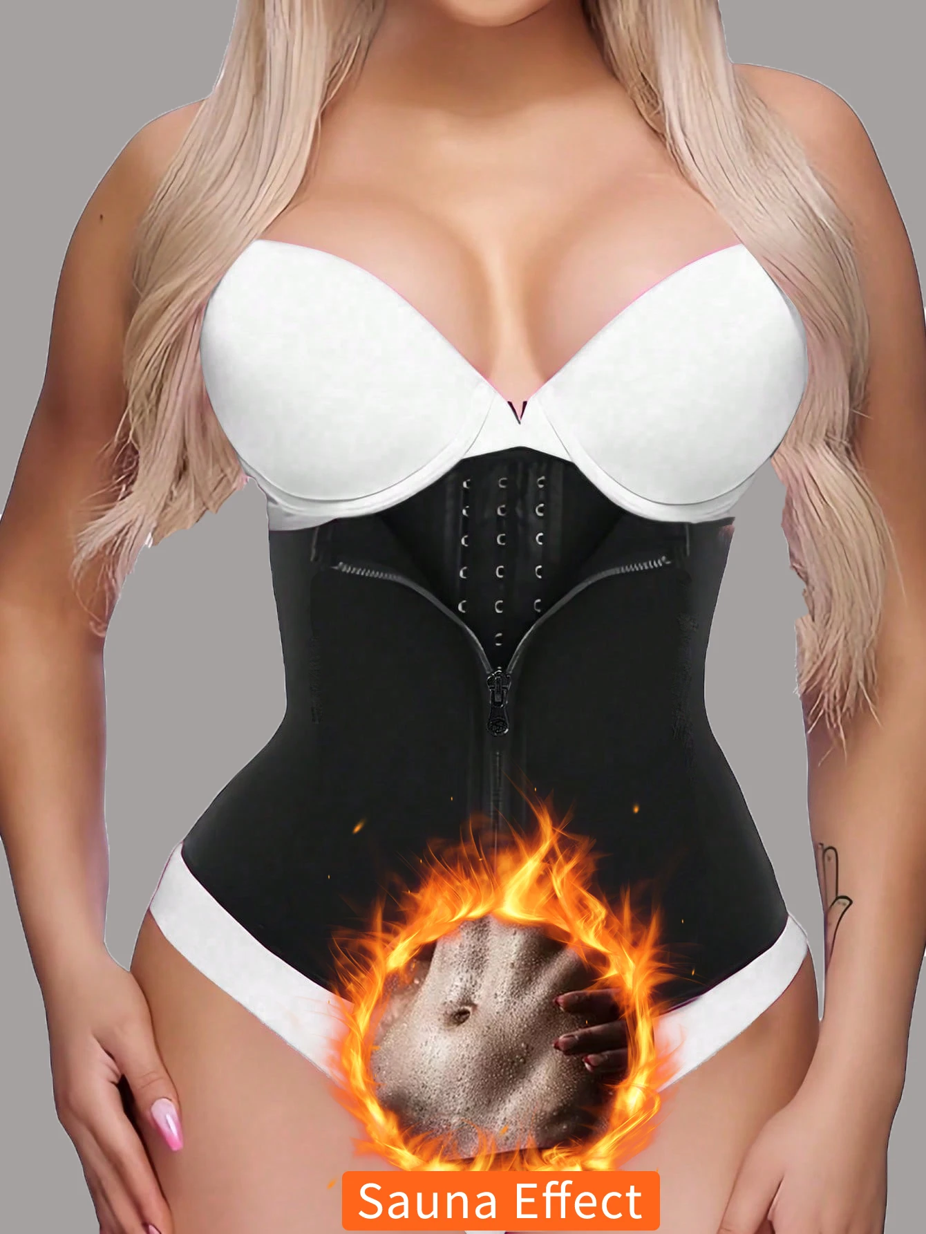 Women's Waist-Training Sports Bra, Fitness Waist Trimmer, Sweat Belt for Shaping