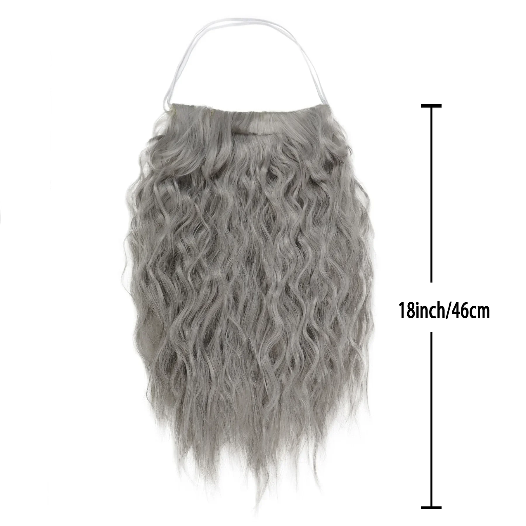 باروكة دمبلدور رمادية صناعية وحية طويلة باللون الرمادي الداكن باروكات ساحرة + لحية + عصا سحرية مجموعات إكسسوار أزياء الهالوين