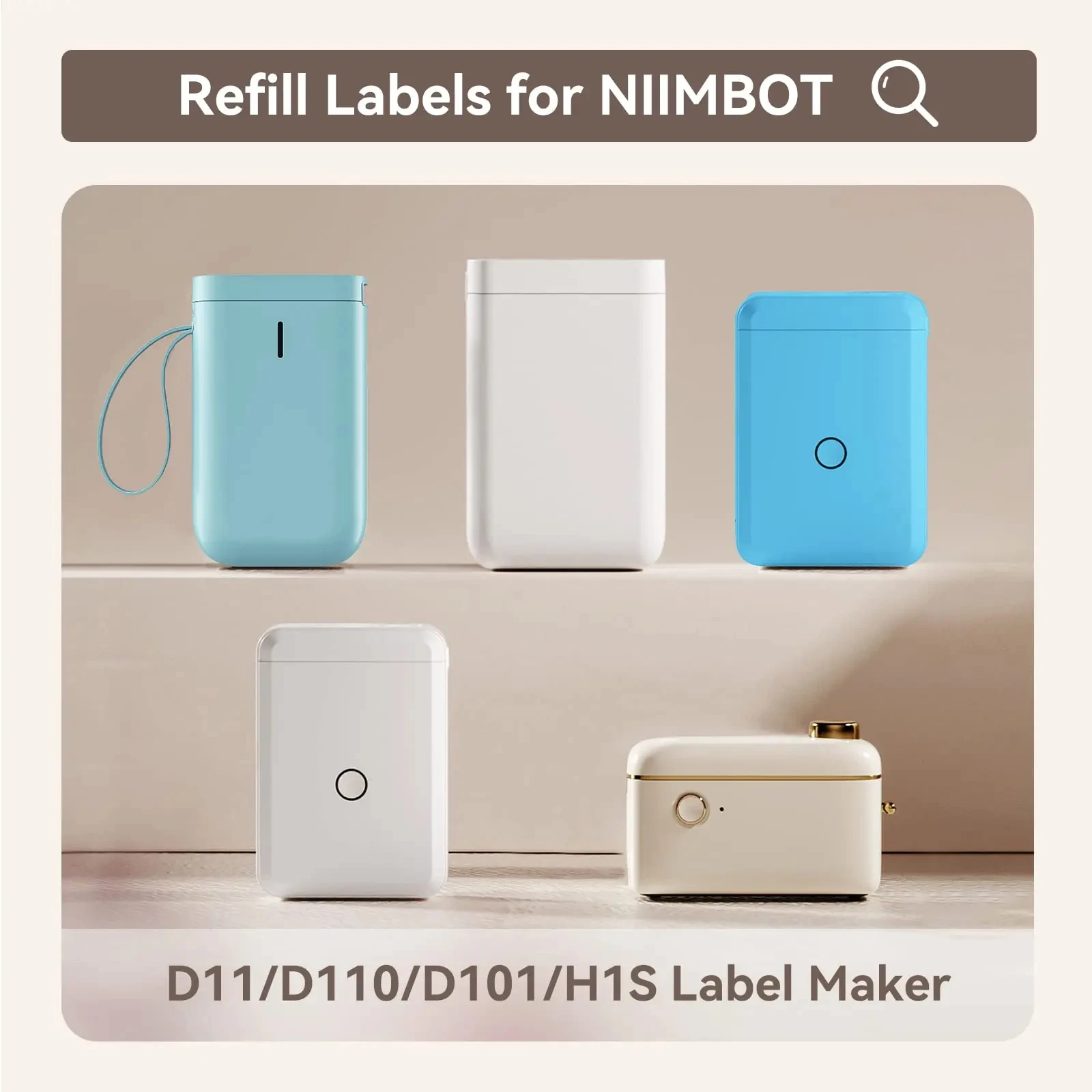 Niimbot D110 D101Label Paper Mini Portable Thermal Printer Tags Impresora Adhesive White Transparent Anti-Oil For D11 Waterproof