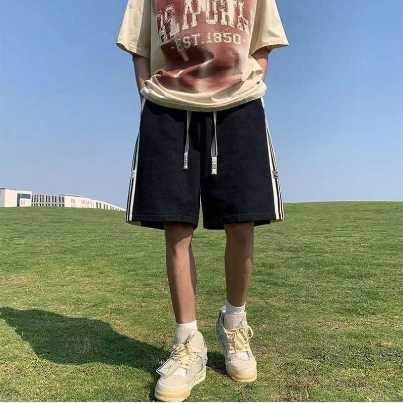 

Повседневные спортивные брюки прямого кроя на весну и осень, свободный крой, школьный стиль