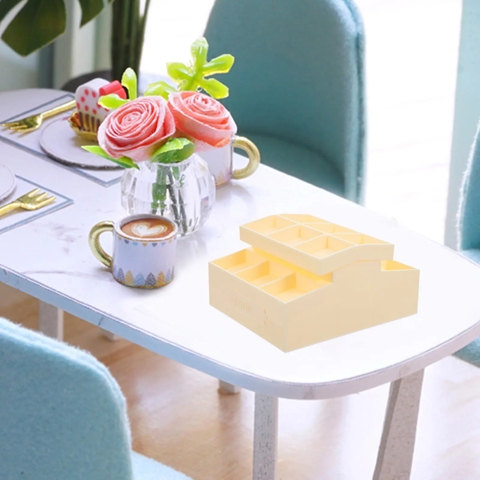 

2Pcs Miniature Fruit Rack Realistic Plastic Kitchen Snack Display Stand for Dollhouse Furniture Decoration Grocery Accessories