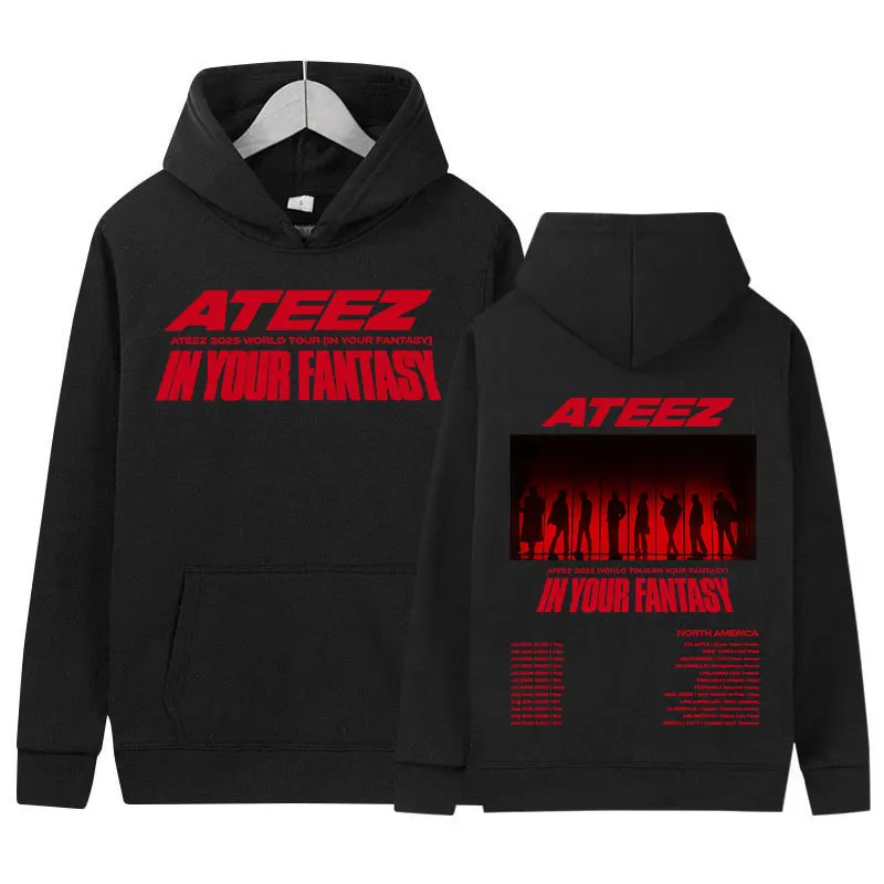 

Ateez 2025 World Tour in Your Fantasy Graphic Hoodie Men Women Hip Hop Korean High Quality Pullover Sweatshirt Fleece Streetwear