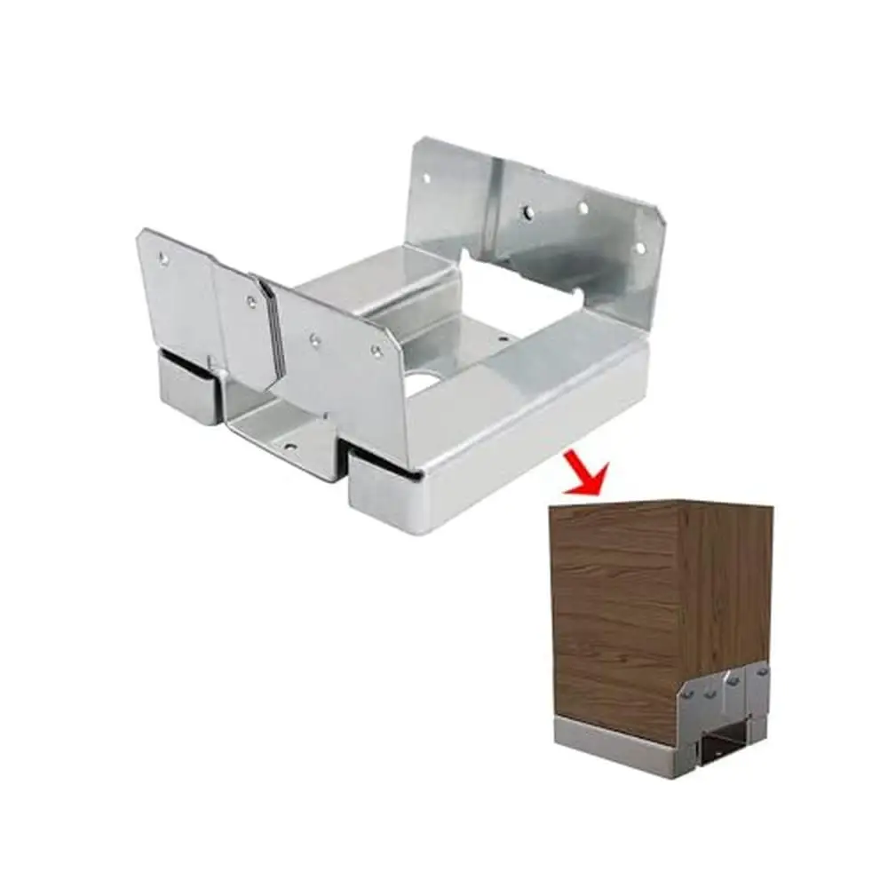 

6 PCS Galvanized Concrete Deck Post Bracket 5.5x5.5" Adjustable Anchor Wood Post Base 1" Standoff Enhanced Protection Easy