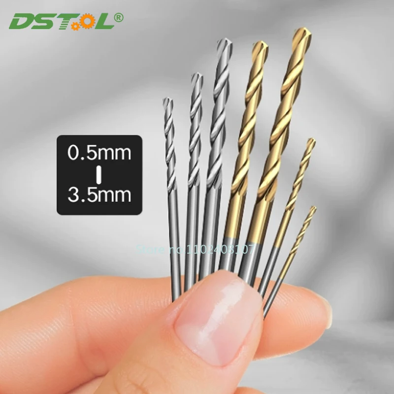 

HSS Titanium Coated Twist Drill Woodwork Drill Titanium Plated Natural Color Drill Bit Tool Accessories Set
