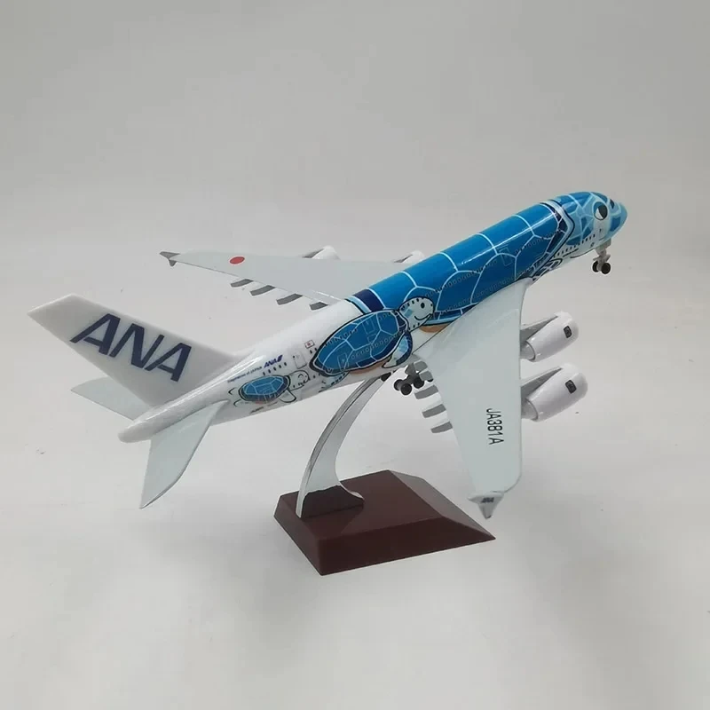 Model Airplane 20cm Alloy Metal Japan Air ANA Airbus A380 Cartoon Sea Turtle Airlines Airplane Model Airways Plane Model Paintin