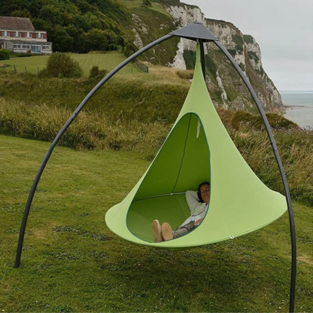 100cm UFO Shape Teepee Tree Hanging Swing Chair for Kids & Adults Indoor Outdoor Hammock Tent Patio Furniture Camping