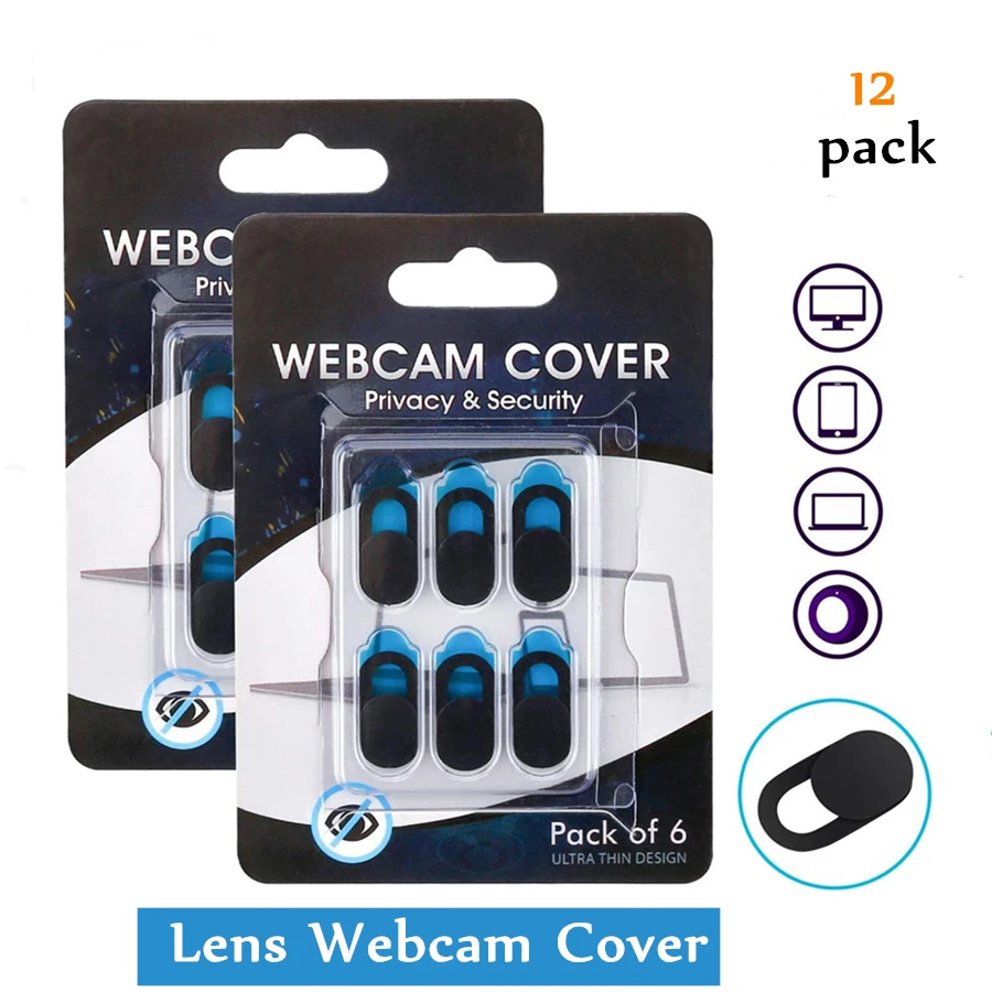 12PCS Laptop Webcam Cover Universal Smartphone Computer Lenses Camera Cover Cache Slider Magnet WebCam Cover for MacBook Air Pro