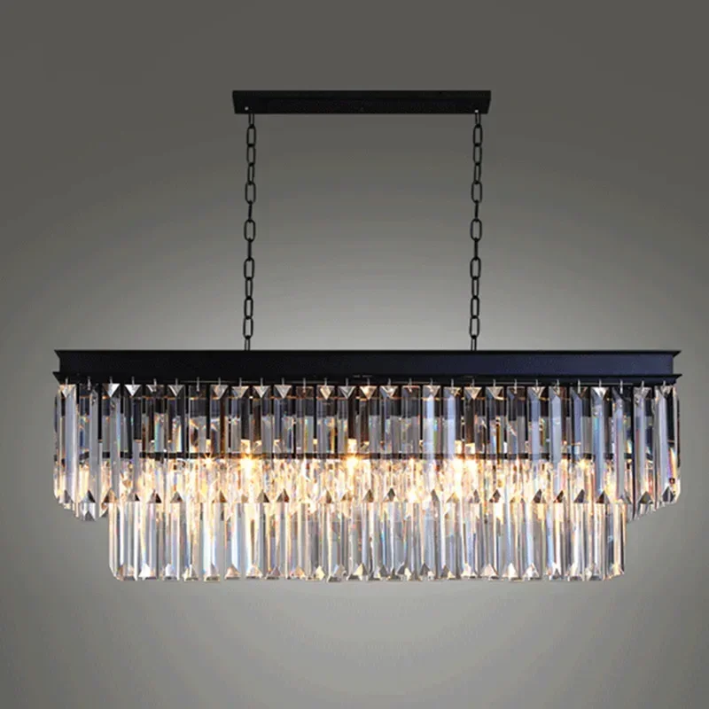 

Luxury Modern K9 LED Crystal Chandelier Light - Hotel Showroom Pendant for Dining Room Restaurant And Bedroom Hanging Lamp