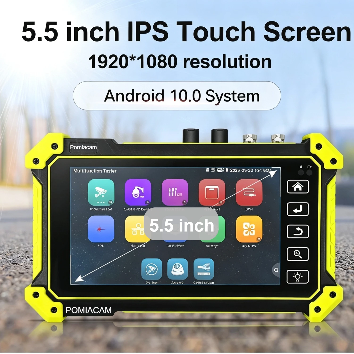Multifunctional IP Camera Tester,Support CVBS/AHD/CVI/TVI,Optical Power Meter&Visual Fault Locator Cable Tester 2600mAh battery