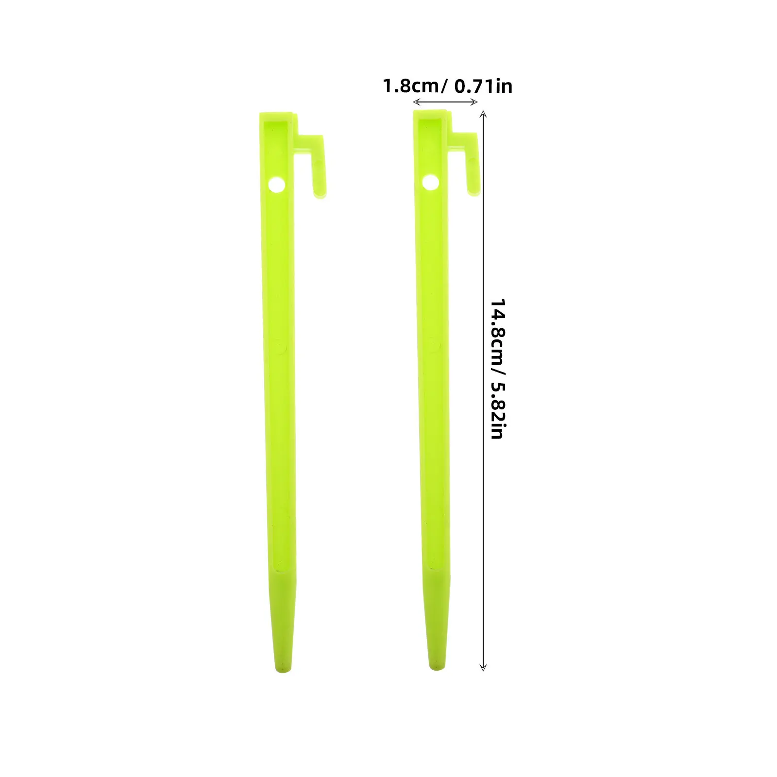 10Pcs Rv Outdoor Tent Stakes Plastic Lightweight PP Pegs Bright Color Easy Setup Anti Slip Design for Beach Camping Garden Lawn