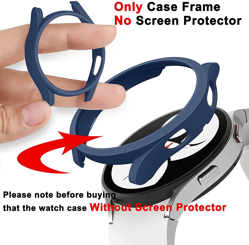 Watch Case for Samsung Galaxy Watch 4 40mm 44mm PC Cover All-Around Protective Bumper Shell Galaxy Watch 4 Classic 42mm 46mm