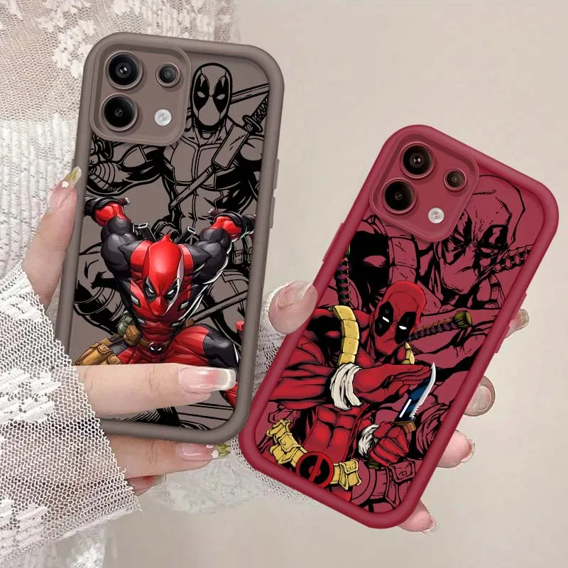 

Marvel Deadpool Cool For Xiaomi Mi Poco X3 X4 X5 X6 M4 M5 M5s M6 F4 F5 F6 Pro GT Plus 5G Eye Ladder Cover