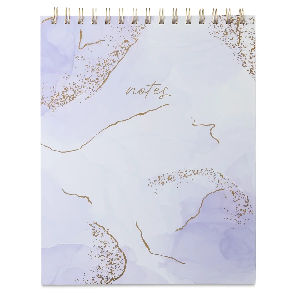 

Компактный спиральный блокнот 8x10 дюймов, 96 листов в линейку, портативный блокнот с перфорированными страницами, письменный стол с каракулями, органайзер для школы