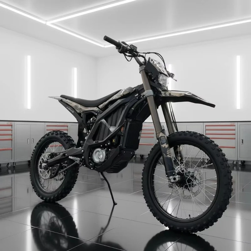 245000W Electric Off Road Motorcycle Lightweight Adult Dirt Bike Carbon Black Desert Brown in Stock