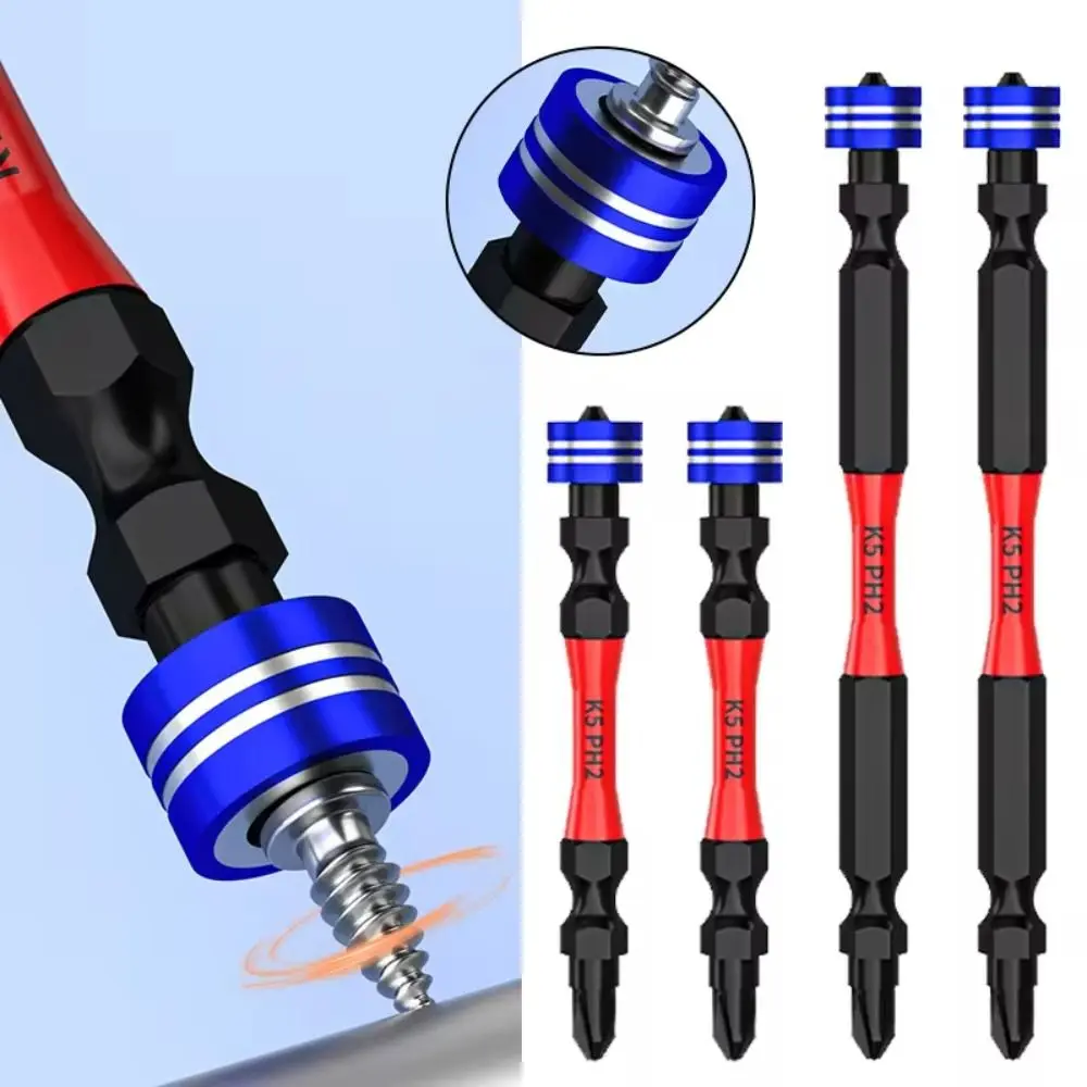 

5Pcs Durable 65mm 100mm Screwdriver Heads Non-slip PH2 Screwdriver Bit Power Tool Accessories 1/4"Hex Shank Cross Drill Bit