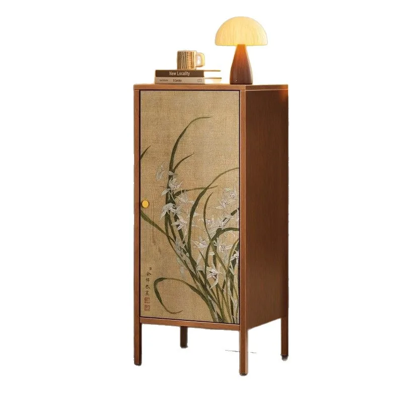 Steel and wood bucket cabinet, living room wall storage cabinet, dining side cabinet