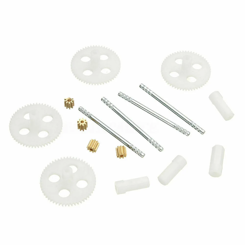 مجموعة تروس مع محرك نحاسي لـ Syma X5C X5SC X5SW M68 RC كوادكوبتر بلاستيك ومواد نحاسية 4 تروس وتروس محرك متضمنة