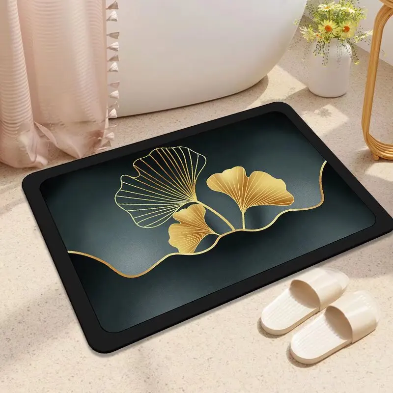 سجادة أرضية ماصة للحمام، طين المشطورة، المرحاض المنزلي، سجادة أرضية باب المرحاض، سجادة سريعة الجفاف غير قابلة للانزلاق