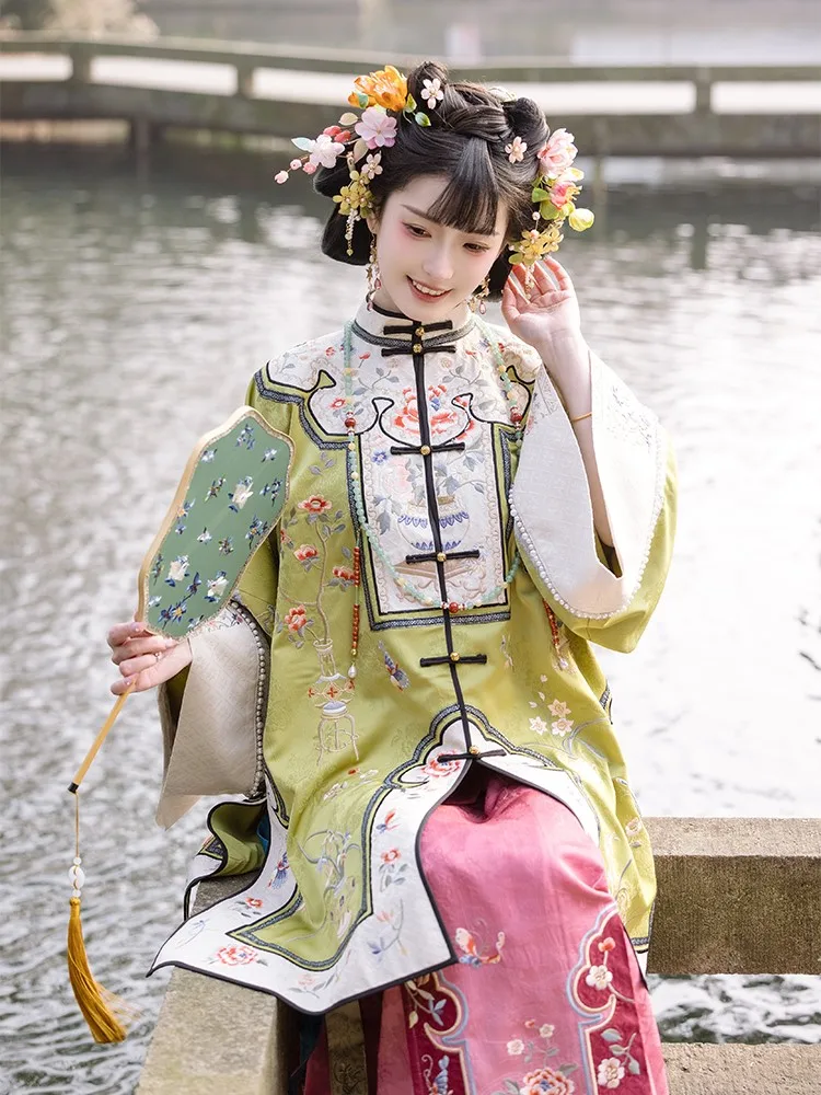 

Jinxiu Heavy Industry restores antique clothing front-opening shirts one-piece skirts and Han women's suits