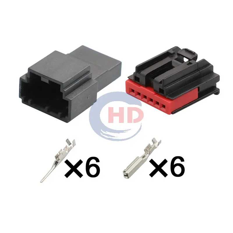 

1-20 sets 6 PinAC Assembly Wire Socket Connector Plastic Housing Cable Adapter HD069K-1-11 1456985-1