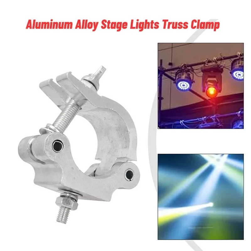 

1PC Light Truss Clamps Aluminum Alloy Stage Pipe Clamp DJ Light Clamps Hooks Moving Head Beam Spot Clamps For 1.57-2.05 Inch