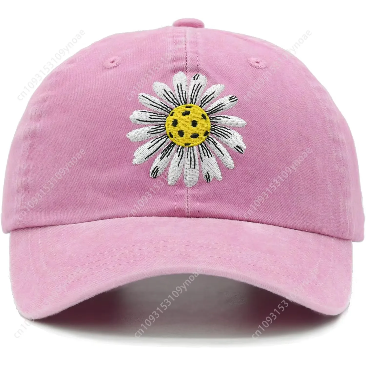 Daisy Washed Denim Embroidered Baseball Cap  Ajustable Classic Man Women Trucker Hat Outdoor Activies Dad Hats Casual Caps